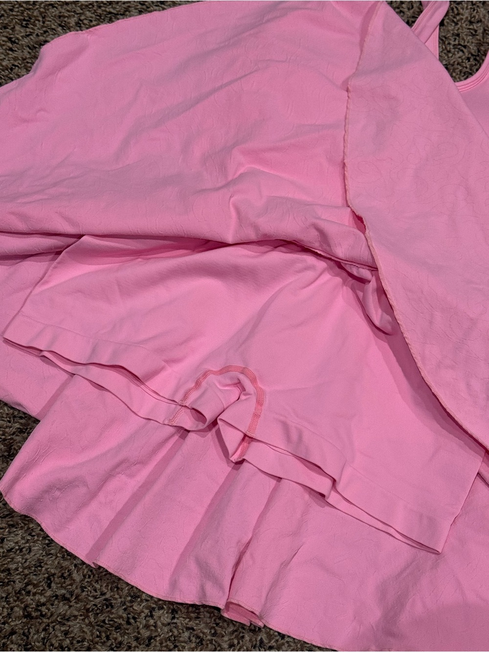 Solid Pink Flared Mini Dress - Picture 7 of 7